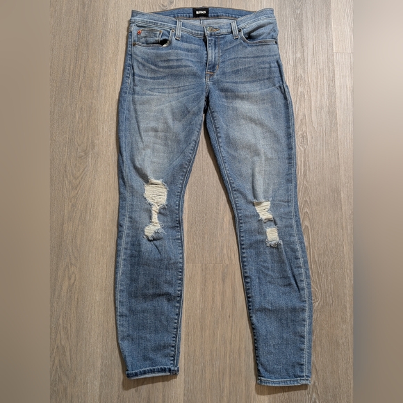Hudson Jeans Denim - Hudson Blue Skinny Jeans with Distressed Details - 28 - Preloved